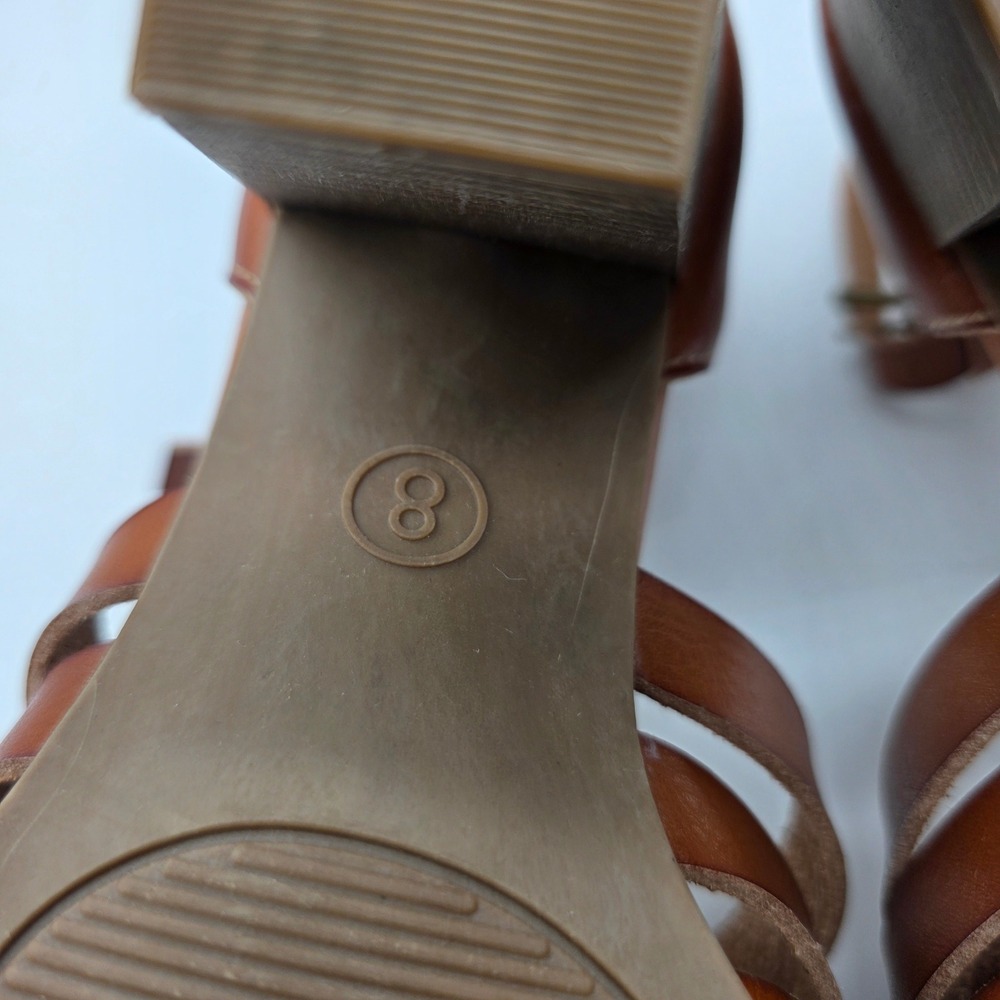 Universal Thread Strappy Sandals Brown Heels Ankl… - image 7